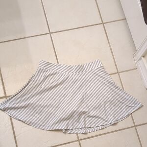 Wonder Nation Gray Striped Skater Skirt